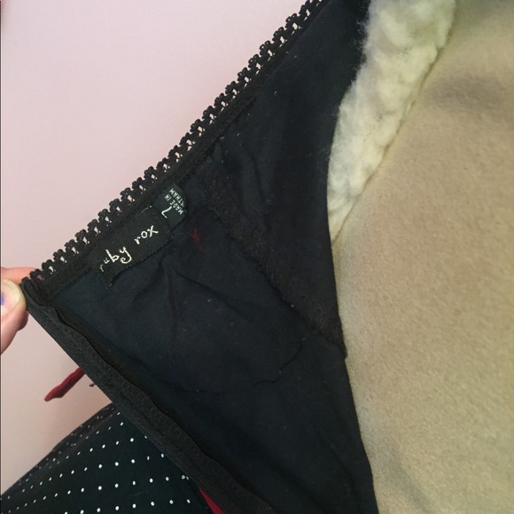 Ruby Rox rockabilly polkadot PinUp strapless dress - Picture 4 of 8